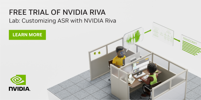darrinpjohnson's tweet photo. Get free access to NVIDIA's hardware and software stacks and support from NVIDIA experts. In this free hands-on lab, weโll dive into the sequential steps for automatic speech recognition customization. #ASR #NVIDIARiva #SpeechAI https://t.co/D57xkAta4K https://t.co/YCRowxNqOm