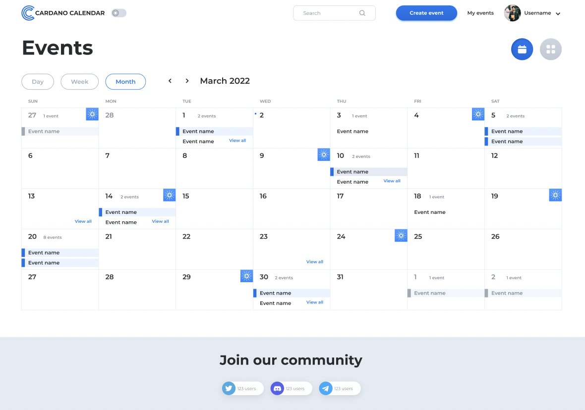 Cardano Calendar on Twitter "Keep up with everything happening on 