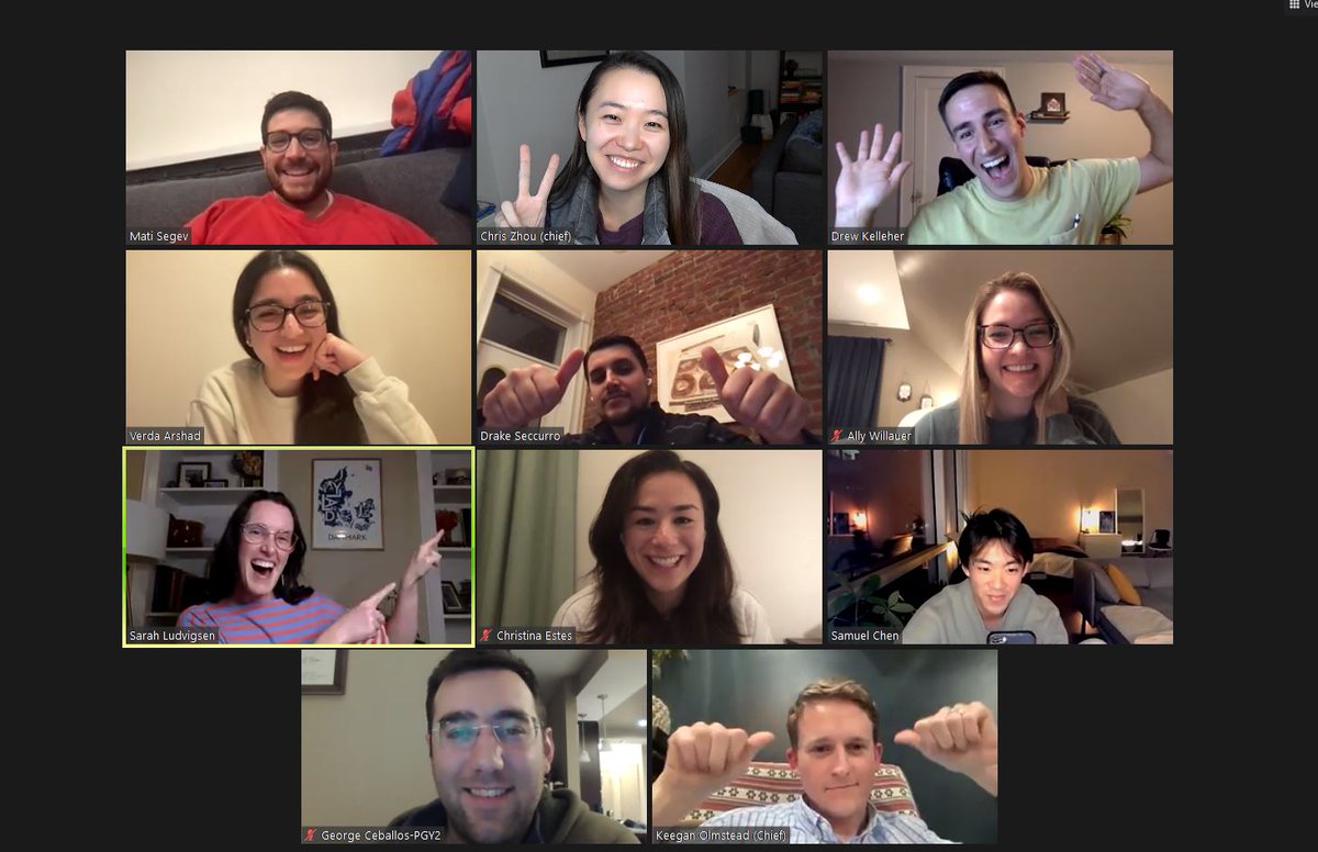 DrakeSecc's tweet photo. You know your co-residents are like family when you stay on zoom longer than required just to hang out… even though you saw most of them less than 6 hours ago #IMmaculateVibes #UCthelove https://t.co/HVRrBG7NhC