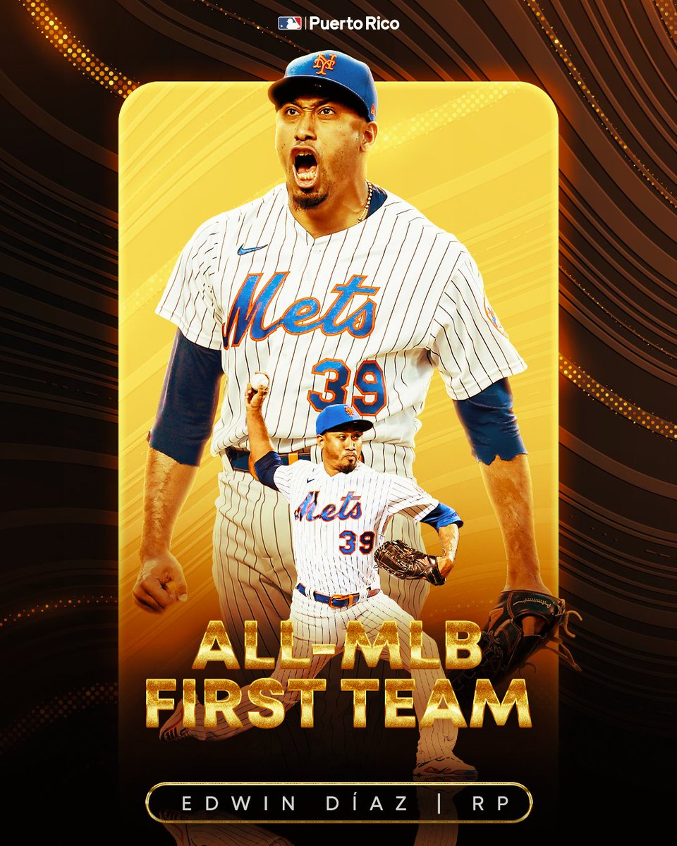 MLBPuertoRico's tweet photo. No podía faltar, Edwin Díaz es parte del #AllMLB First Team 2022. 🇵🇷🔥 https://t.co/2zfUbpEEC3