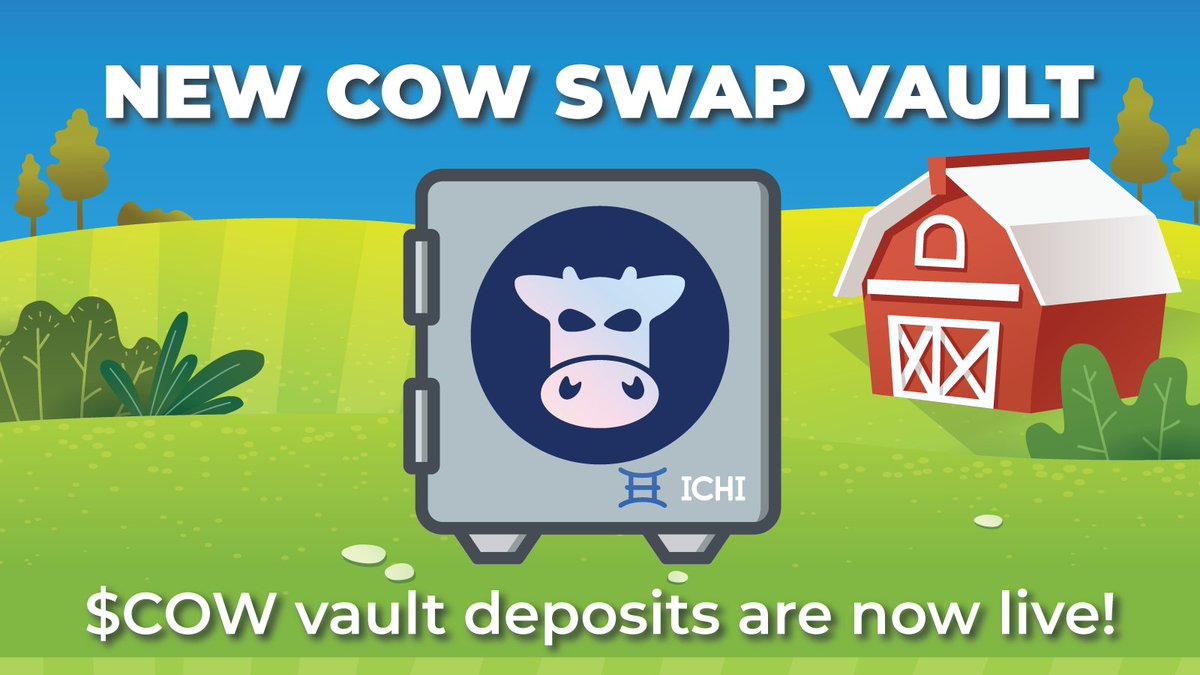 ichifoundation's tweet photo. Our new @CoWSwap vault has some juicy rewards for $COW depositors to milk thanks to our greedy liquidity protocol. 🐮🤠

Vault 👉 https://t.co/WO0G4BNjpf https://t.co/1oBUPCLQGp
