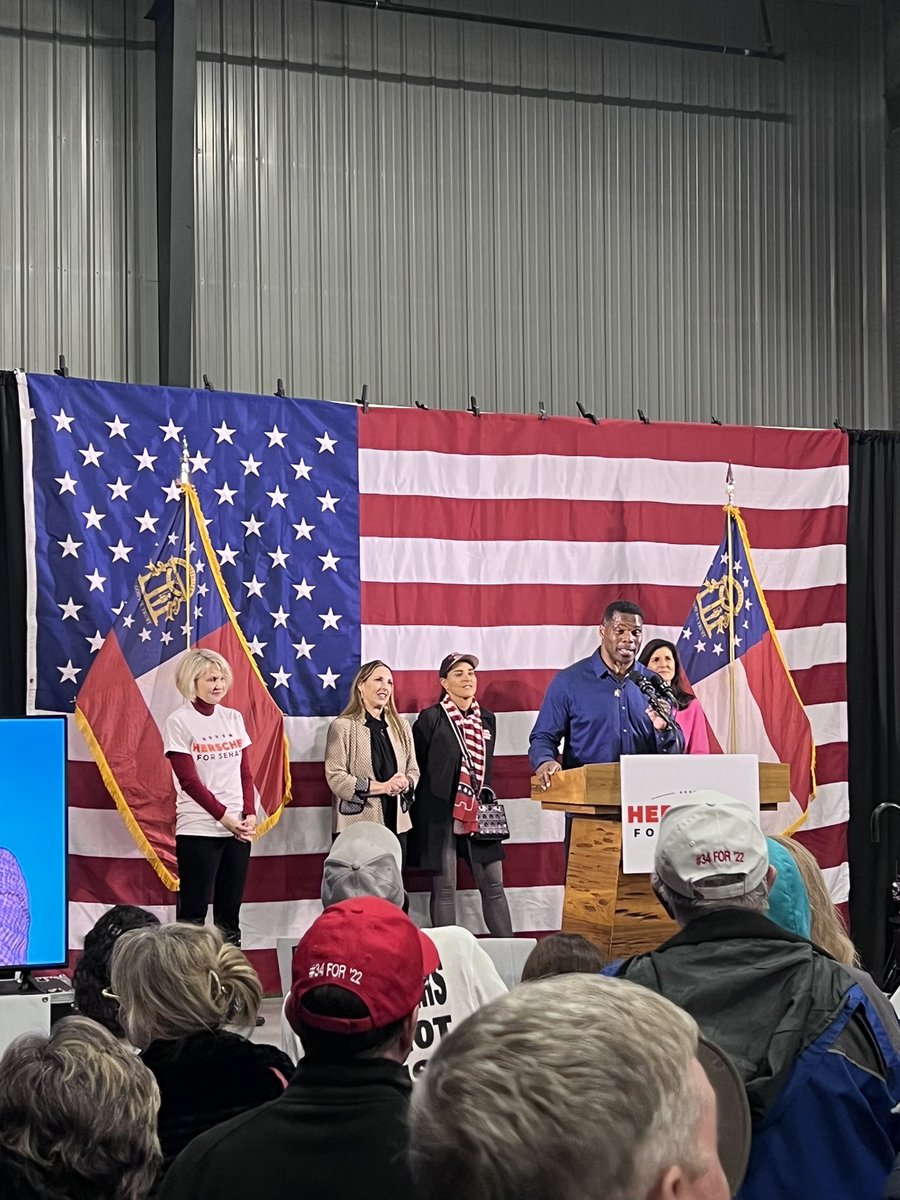 rahulbali's tweet photo. Georgia Votes 2022: Walker Campaigns Before Tuesday’s U.S. Senate Runoff
“we got get in the game. Get out to vote. And that’s the way your voice is going to be heard.”
Republican U.S. Senate candidate Herschel Walker was in Kennesaw for the last of his campaign events. #gapoll https://t.co/EeL63uz8OR