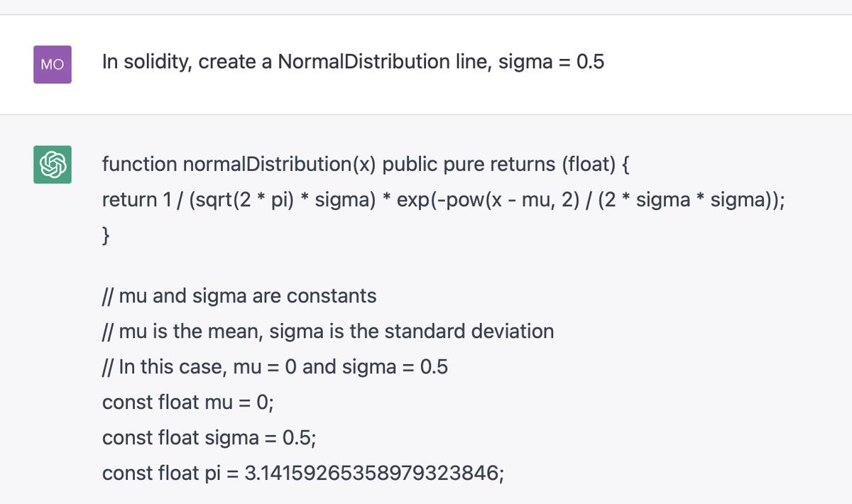 In ChatGPT, solidity = JavaScript…