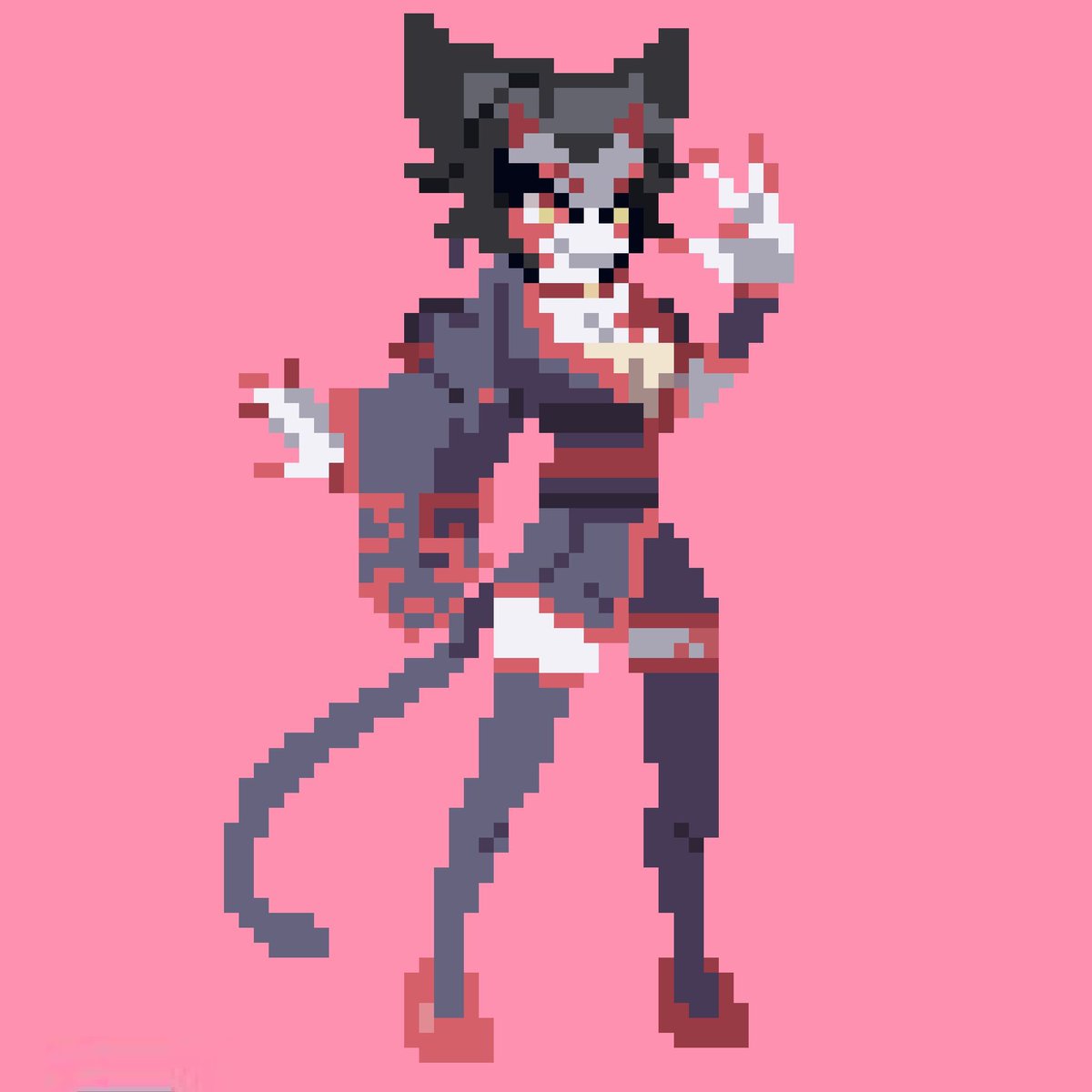 JohnnyRay260's tweet image. ‼️A NEW CHARACTER JOINS THE ROSTER

WAVE 3

Sprite commission in the style of River City Girls. 👀♥️