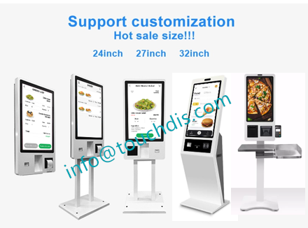 JennySenke's tweet photo. Smart food ordering kiosk, make the selfpayemt more convenient,efficient and attractive.
Support customization.
● Sizes:24 27 32 
● Type: PCAP touch 
● Resolution: 1920*1080 
● Color: white ( customization supported) 
● System: Android/win7/win10 https://t.co/bAnNdMUvY2