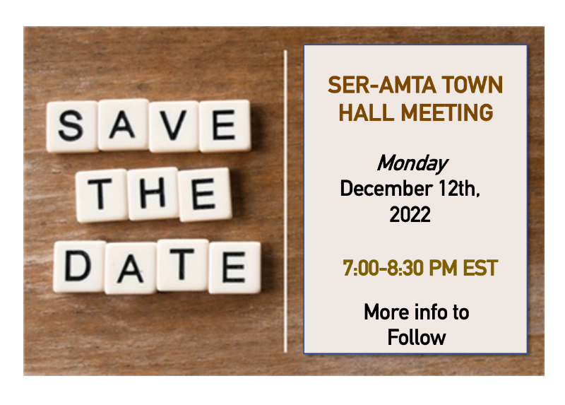 Save the Date for SER-AMTA Town Hall! ⏰ - mailchi.mp/e94cb38bee5e/s…