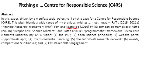 Check out my latest article: Pitching a … Centre for Responsible Science (C4RS) linkedin.com/pulse/pitching… via <a href="/LinkedIn/">LinkedIn</a> Go to SSRN: papers.ssrn.com/sol3/papers.cf… <a href="/PitchResearch/">Pitching Research</a> <a href="/PiR2e/">InSPiR2eS</a>