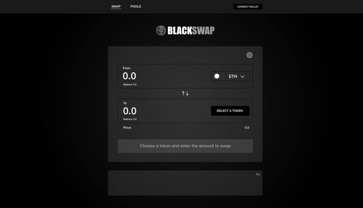 EthereumBlack_'s tweet photo. First impression of the front-end of our swap!

@realdogen @CryptoPeltz @cryptoskullx @joegrower420 @CryptoMatt87 @crypto_bitlord7 @VitalikButerin 

https://t.co/fxmsmpDJdL https://t.co/eHEthfgBe9