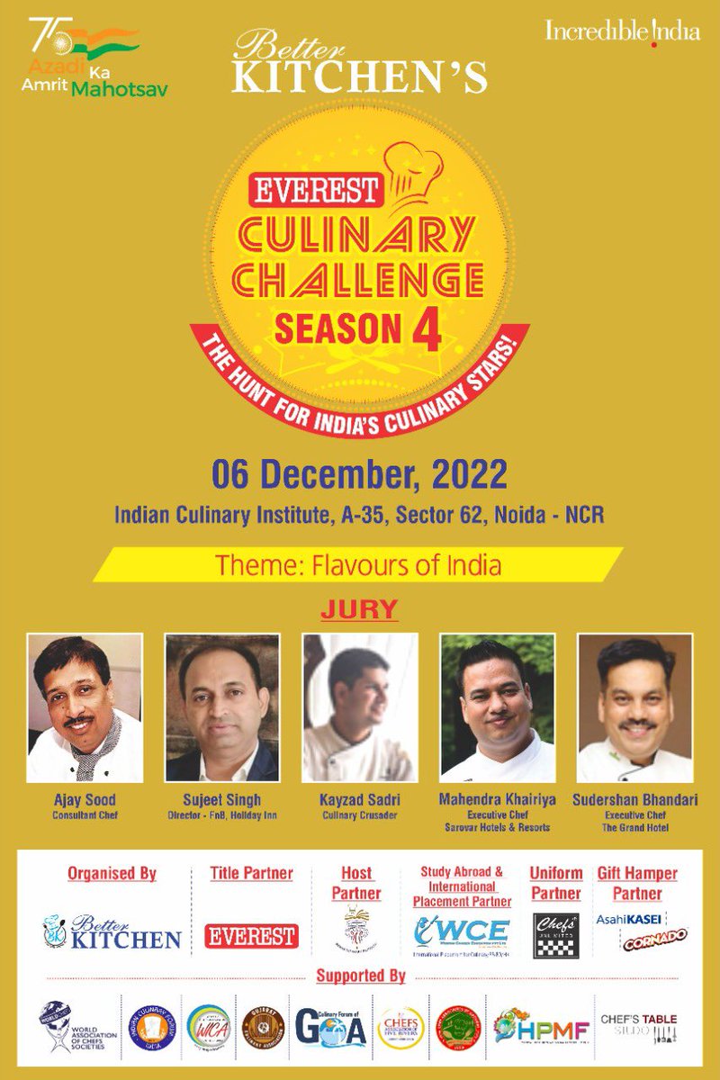 #Introducing Our most #dynamite #jury chefs #panel comes with different #experiences of their #professional #kitchenstation. #BetterKitchen #CulinaryChallenge presents #talent #opportunity for #BuddingChefs #everestbkcc #season4 #noida #city8
