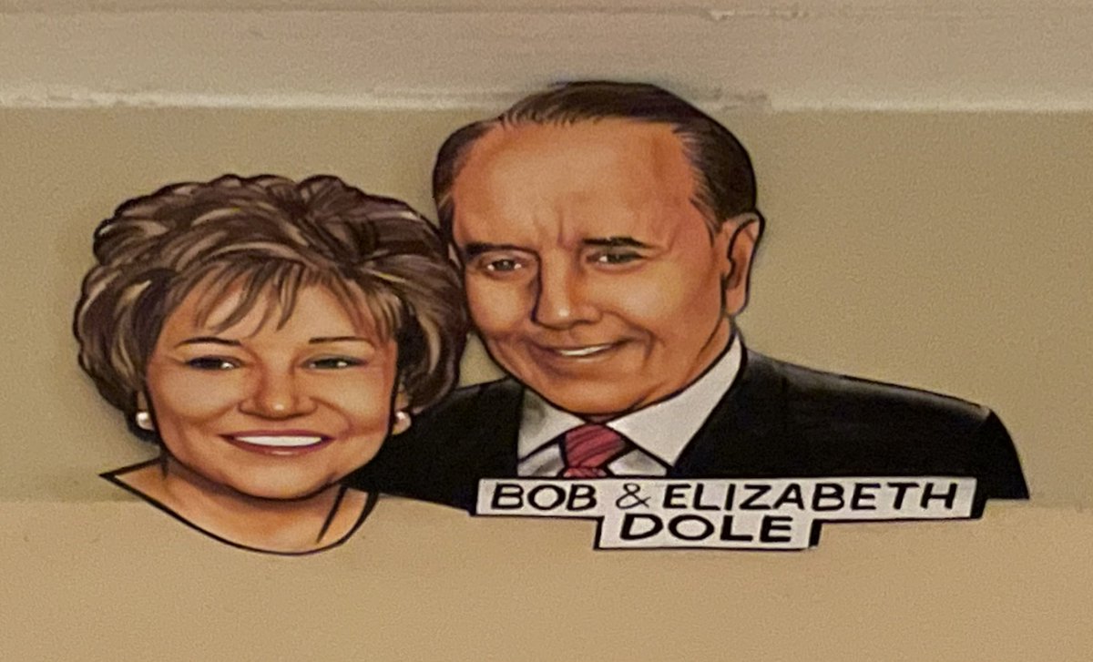 On the one year anniversary of his passing, a visit to <a href="/ThePalmDC/">The Palm Washington DC</a> to see their newly added portrait of <a href="/bobdole/">bobdole</a> and my former boss at <a href="/RedCross/">American Red Cross</a>, Elizabeth Dole.