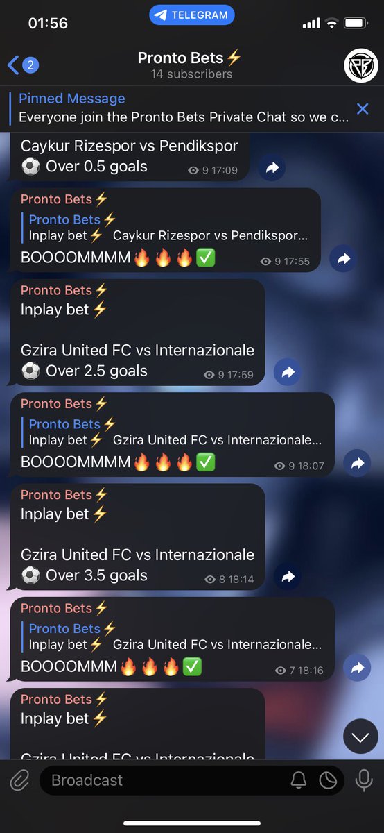 We won 14/15 bets today that were sent to the gc!!!🔥

Message me asap if you wanna get involved #prontobets #bets #football