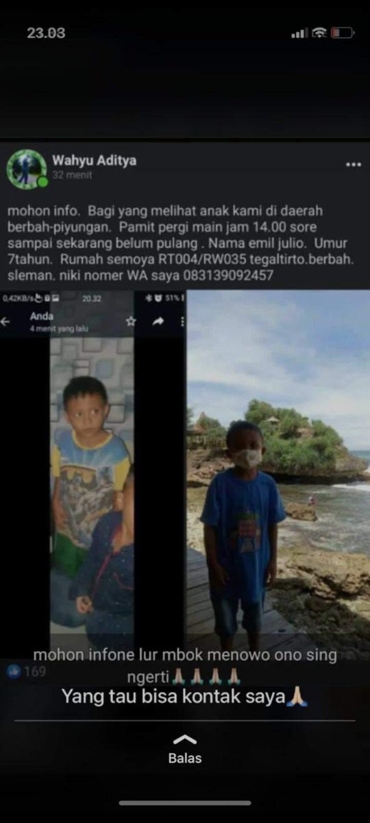 merapi_uncover's tweet photo. [Bantu Retweet] minta bantuan nya posthing ponakan saya hilang dr kemarin sore jam 2 https://t.co/S08fdPtXXs