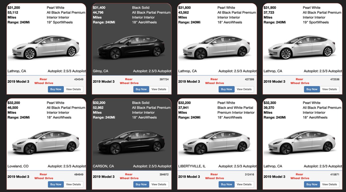 Branden Flasch on Twitter "The low30k used Model 3s from Tesla went