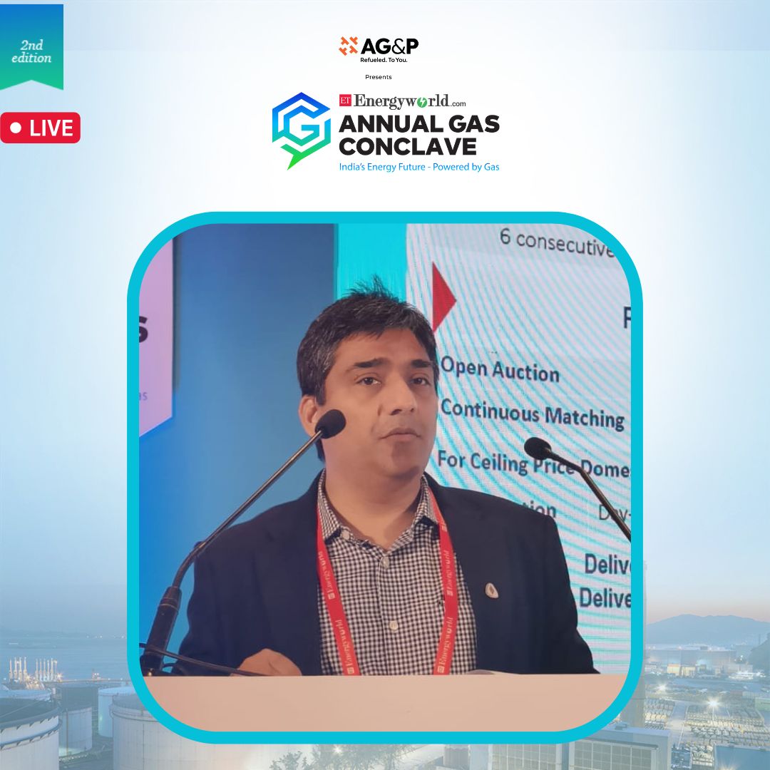 ETEnergyWorld's tweet photo. #Live from #ETGasConclave- Presenting, a session on Gas Sourcing through IGX at Competitive Prices by #DeepakMehta, Head - Business Development, @IGX_India_

Discover Now: https://t.co/cUJxXDcMpR

#ETAnnualGasAwards #ETEnergyWorld #conclave #gas #energytransition #pipelines https://t.co/OWaZ1w2Q3o