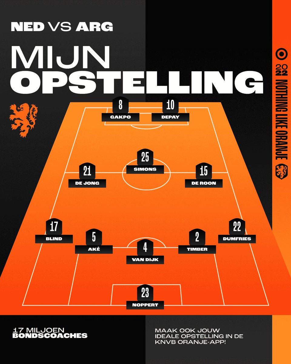 JqsseZ's tweet photo. @OnsOranje De Opstelling! https://t.co/PEw8NJ8ReQ