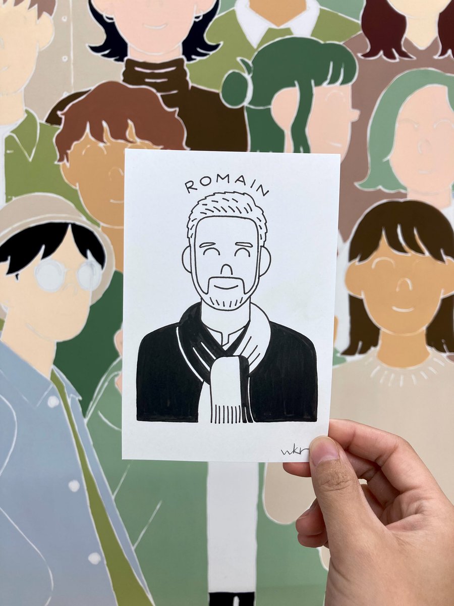 似顔絵描いてプレゼントした! 