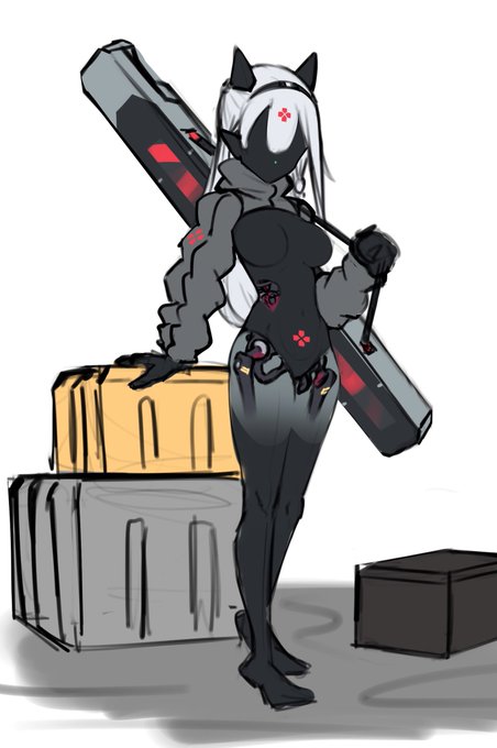 クローンちゃんの四肢デザインを流用したアンドロイドちゃんを描く 