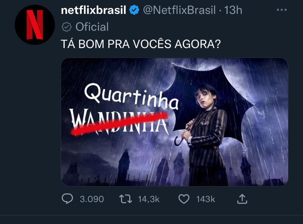 celydias's tweet photo. @nilmoretto Até a Netflix a se posicionou nessa polêmica… 😅 https://t.co/OL15HuGrYD