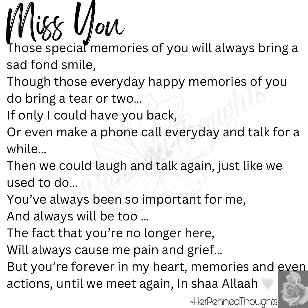 herpennedwords's tweet photo. #herpennedthoughts #missingyou #missyou #missyoumom #maa #grandparents #missyoudad #parentloss #grandparentloss #death #dua #hereafter #jannahgoals #jannah #barzakh #aakhirah #qiyamah #dayofjudgement #hereafter #eternity #togetherforever #temporaryseparation #sabr #scleroderma https://t.co/2Ah0nMHSg5