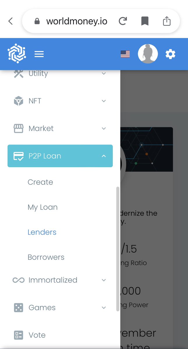 Inside the worldmoney.io #WXM portal, you will see the #P2P LOAN section. That's where you can create, be the lender or the borrower, see your loan status. We're just starting #XUMILY, our passive income is for decades. Time is on our side. Just keep holding #XUM #XWM