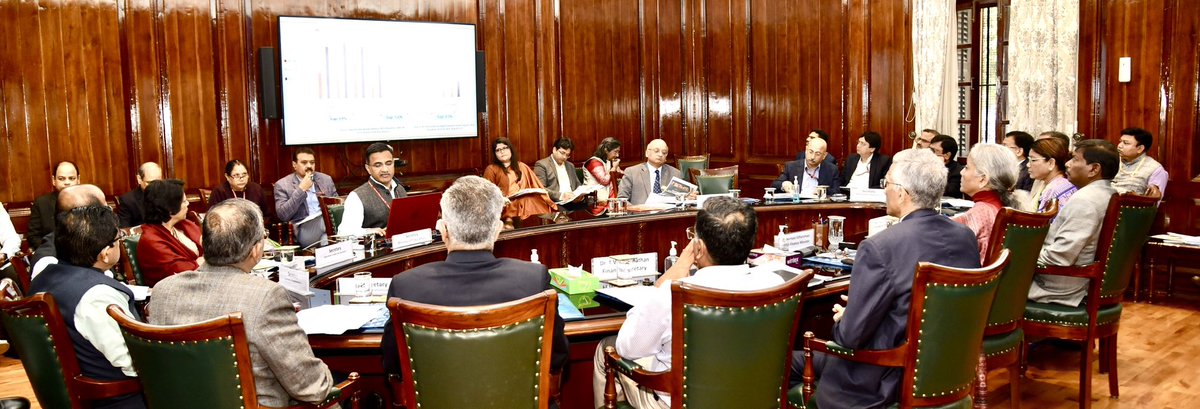FinMinIndia's tweet photo. FM Smt. @nsitharaman chairs meeting to improve efficiency of Development Action Plan for Scheduled Tribes #DAPST & Scheduled Tribe Component #STC fund utilisation in presence of Tribal Affairs Minister Shri @MundaArjun & MoS Smt. @renukasinghbjp, in New Delhi, today. (1/3) https://t.co/Uxbs4eRC2h