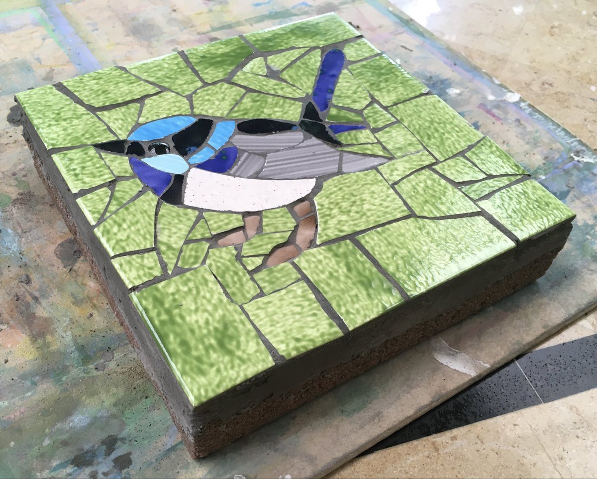 So my Superb Fairy Wren paver is finished from a bird photo by <a href="/SandyHorne61/">Sandy Horne</a> A lot of fun. Next it’s a Splendid Fairy Wren. Could I use one of your photos please @kerrybv1 ?