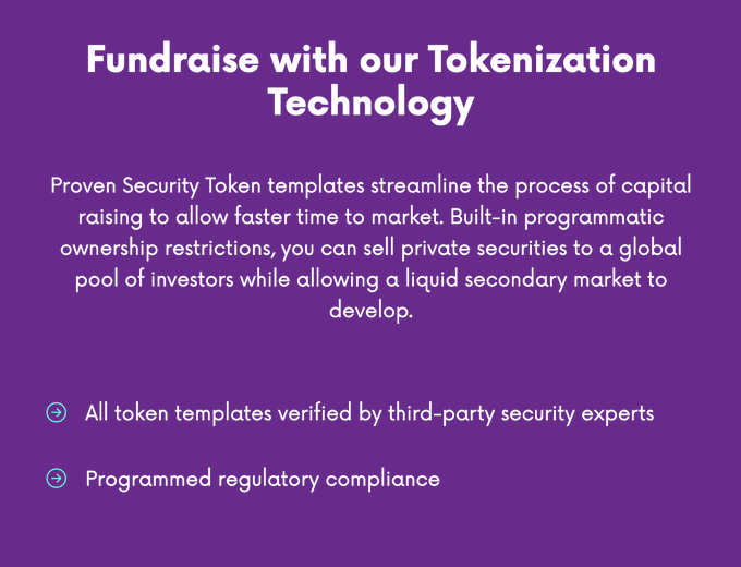 Looking to Raise Funds for Your Startup🚀 ?

Use CryptoSX Asset Tokenization Software

✅ Start fundraising within 1 Week ⏰
✅ Sell private securities to a global pool of investors🕵🏼
✅ Develop Liquid secondary market 📊 🏪

Click here to get started  
👉🏼 lnkd.in/dg7d7yEk