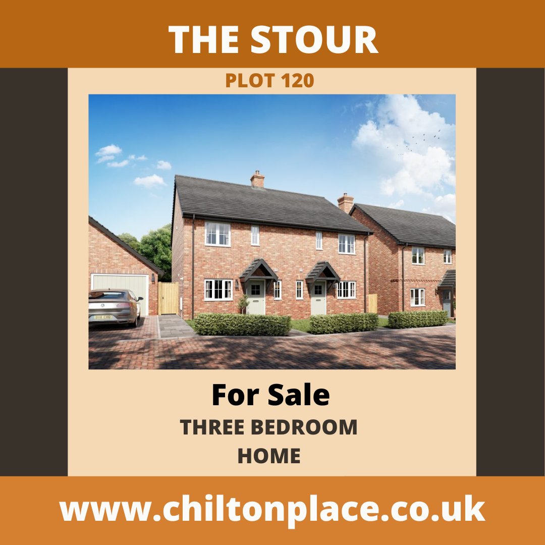 ChiltonPlace's tweet photo. The Stour -THREE BEDROOM SEMI-DETACHED HOME
Plot 120 priced at £355,000
5% DEPOSIT PAID ON SELECTED PLOTS - FIND OUT MORE TODAY
Find out more on our website or call our team
📞 0845 430 0034
https://t.co/osxIFmZtoT https://t.co/NbOgbYtReM