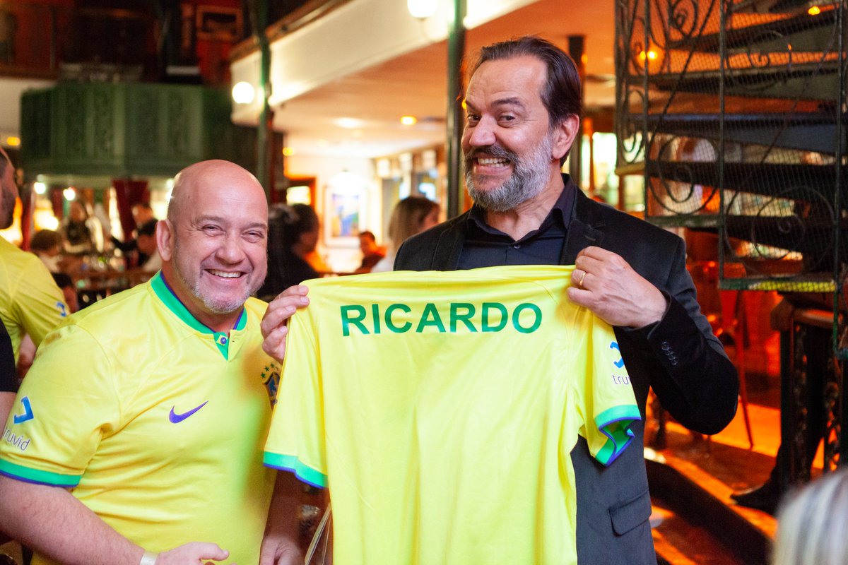 TruvidOVP's tweet photo. Our world cup-themed event in São Paulo, Brazil just got more fun with our special guests -- @benjaminback   and Ricardo Ventura

They've been among Truvid's top contributors of premium video content and so it was our pleasure to have them with us the whole night. https://t.co/mDsQYJjA3p