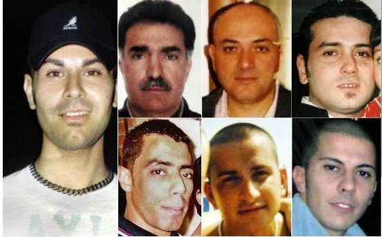 Giuseppe Demasi, 26 anni 
Angelo Laurino, 43 anni 
Roberto Scola, 32 anni 
Rosario Rodinò, 26 anni 
Rocco Marzo, 54 anni 
Bruno Santino, 26 anni 
Antonio Schiavone, 36 anni 
1)