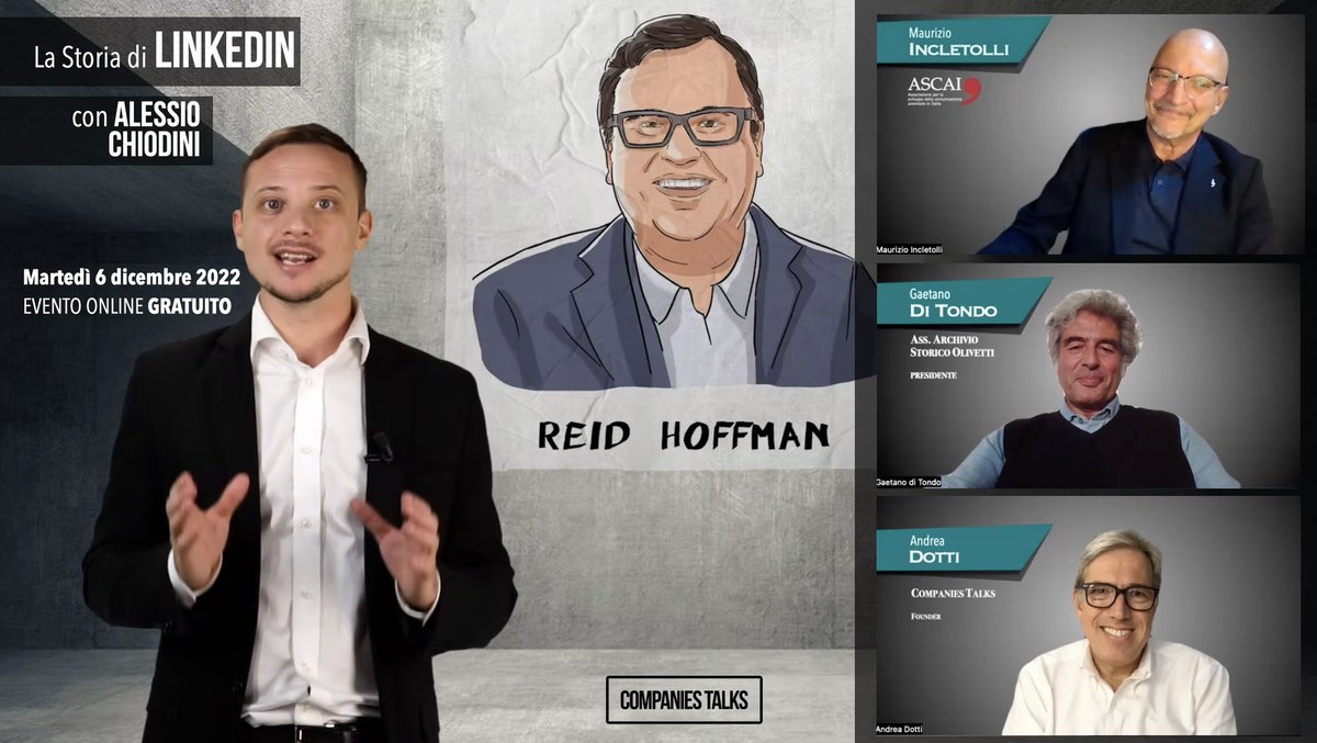 ArchOlivetti's tweet image. Continuano gli appuntamenti a fianco di #CompaniesTalks per raccontare la storia delle company più innovative 💡

Dopo lo spettacolo &quot;La Storia di #Olivetti&quot;, il #6dicembre potrete accedere gratuitamente a &quot;La Storia di #LinkedIn&quot; 😃 Buona visione!

💻 bit.ly/LinkedInCompan…