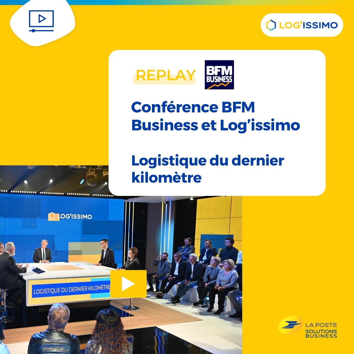 LaPosteBusiness's tweet photo. [Replay]
Retrouvez la conférence Log’issimo en partenariat avec @BFMBusiness sur la logistique de proximité du dernier kilomètre en replay 👉 https://t.co/0RSwDyidsp

 #Logissimo #BFMBusiness #Logistique #Replay https://t.co/z1cySHpDlF
