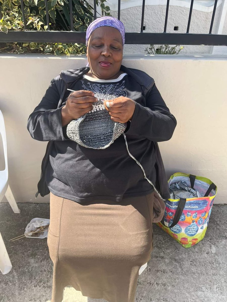 HoniNompelo's tweet photo. The women from the Motherwell Environmental hub are using recycled plastic bags to make Bags, hats and backpacks. Always collect your plastic bags and Recycle them for something better.... @Activist_Ditiro @Earthlife_JHB @nomalizox @Thandux93478995 @SmashedTash @makomaphil https://t.co/euWkEhqQcy