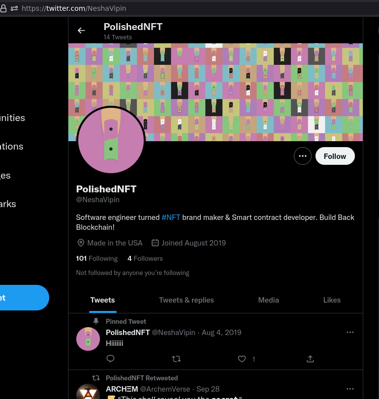 PolishedNFT's tweet photo. You are a fraud @NeshaVipin quit impersonating my nft brand. https://t.co/orYc5N53XE