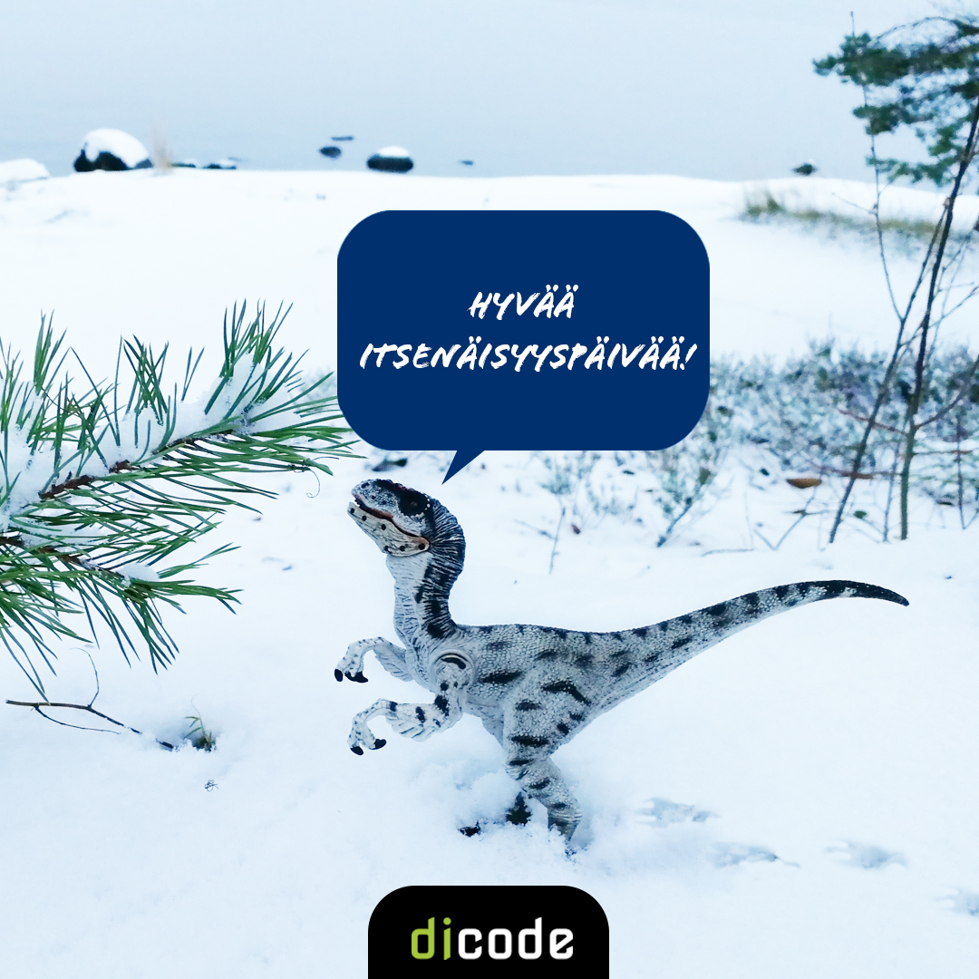 DicodeOy's tweet photo. Hyvää itsenäisyyspäivää! 

#dicodeoy #itsenäisyyspäivä https://t.co/pxd2VVm9oQ