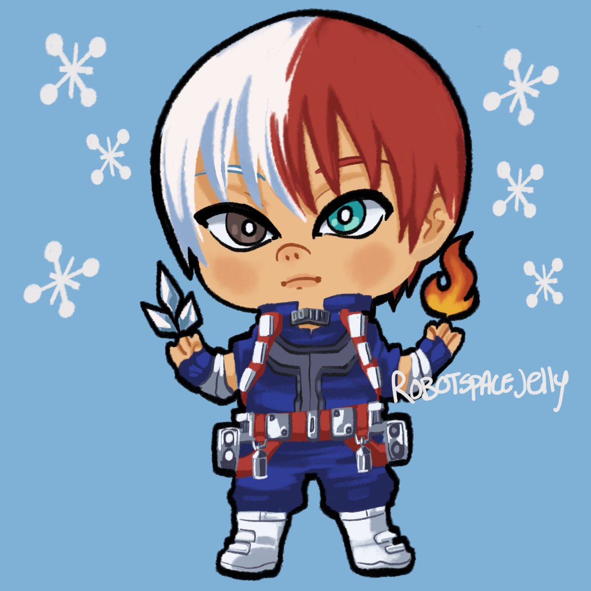 Robotspacejelly's tweet photo. Shoto in the #liddlekiddles art style lol #bnha #ShotoTodoroki https://t.co/EUiWwXxL6K