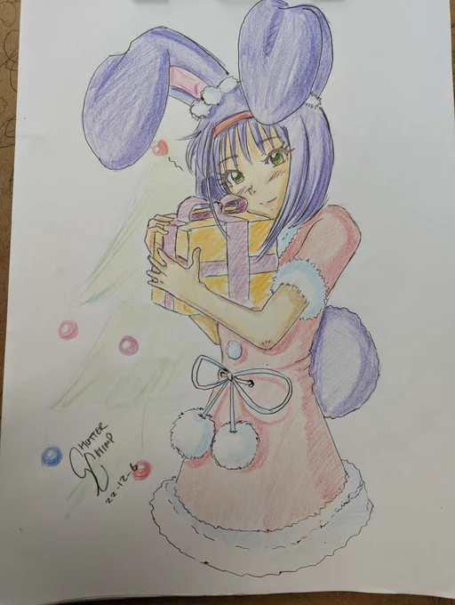 プレゼント present #ilustration #originalcharacter #bunnygirl #sketch #art #ArtistOnTwitter #rough #drawing #イラスト #らくがき #オリキャラ #けものみみ #イラスト好きな人とつながりたい #絵描きさんと繫がりたい #うさみみ #バニーガール #ケモミミ