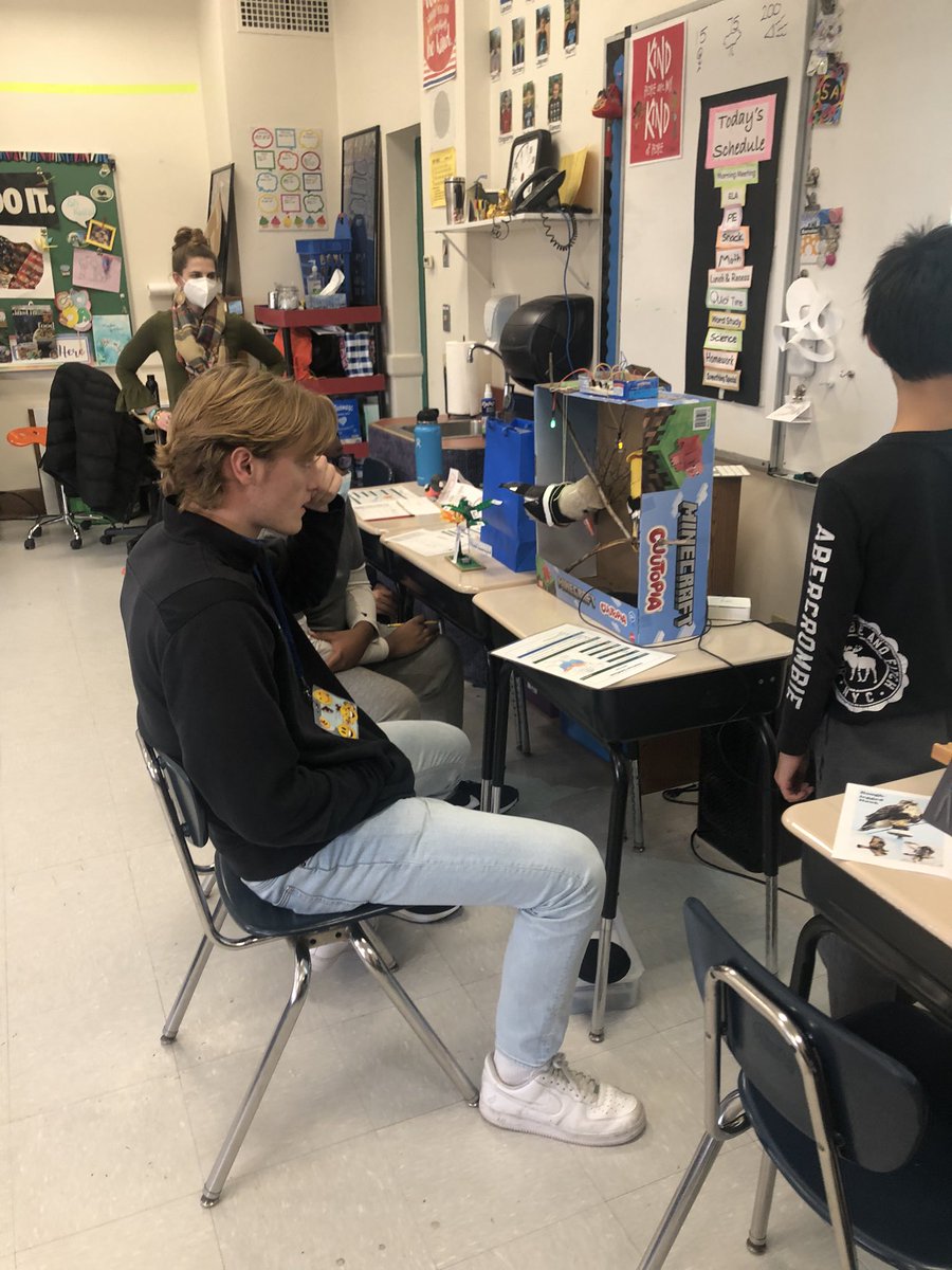It’s true! There’s a coded, voice-activated bird project this year. Amazing to see students incorporate their interests and skills into the visual models.