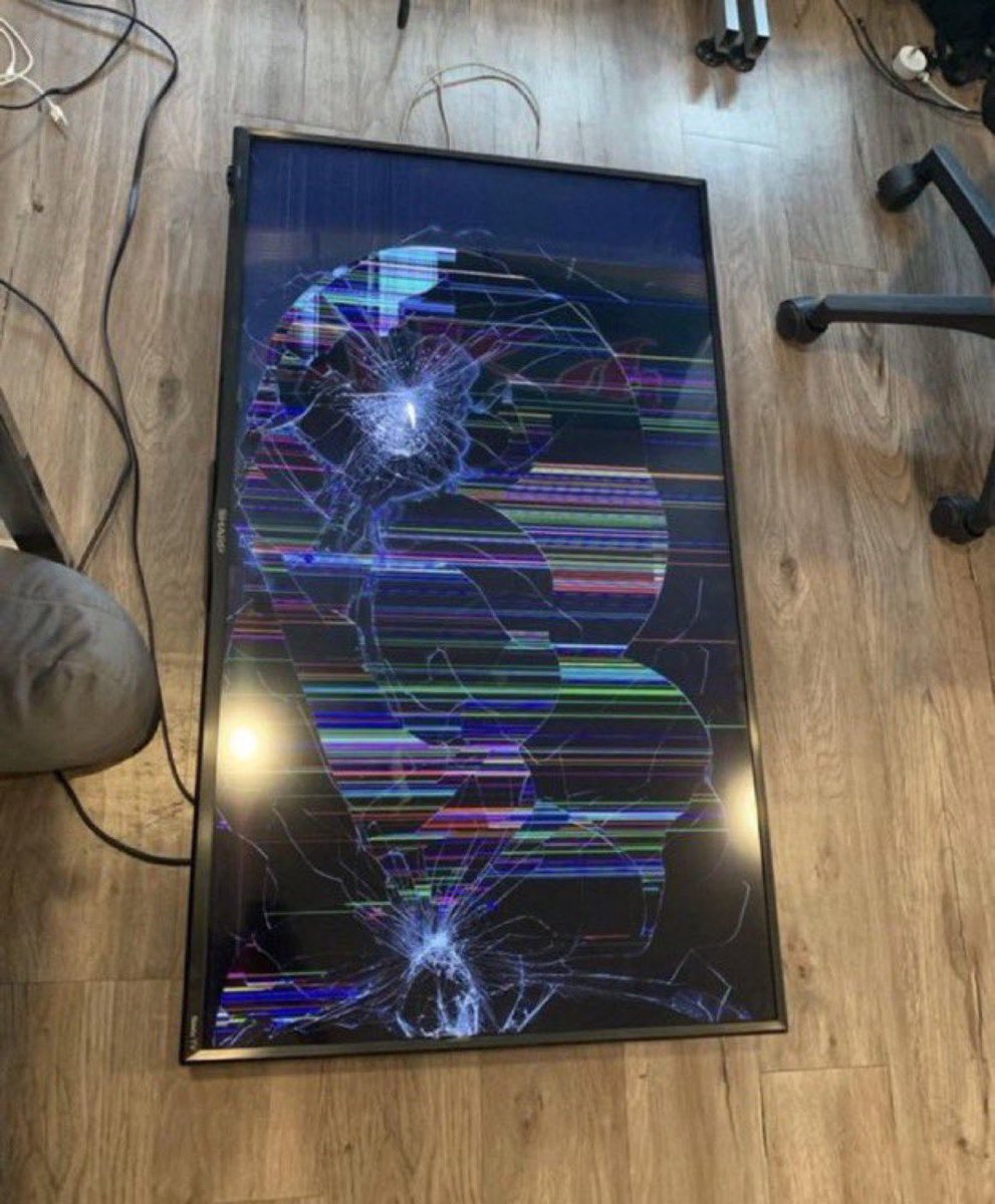 RobbBeaux's tweet photo. I just smashed my TV in front of 30 guests at my party because of this game. My wife just took our crying kids and said they’re all spending the week at a hotel. This team has ruined my life and my party. I can’t handle this anymore. Goodbye Saints. I am no longer a fan. https://t.co/rqU77KHEDB