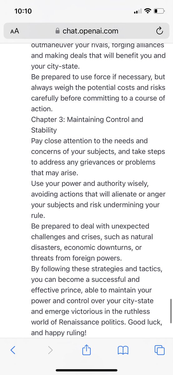 Ok. I lied in my previous tweet. Not enough internet for today. This AI is going to be brilliant for coming up with class content.