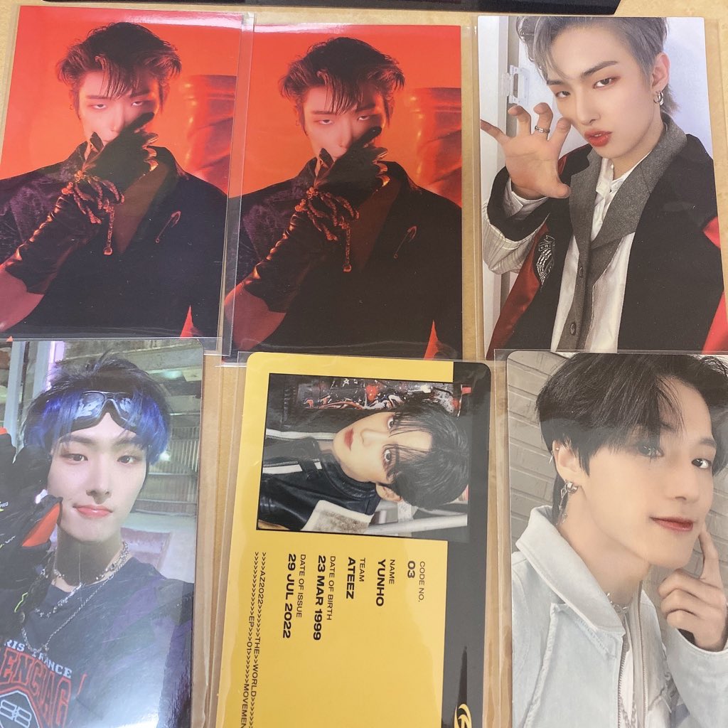 s___y_24's tweet photo. ateez トレカ 交換

譲 画像1.2枚目

求 ヨサン(画像３枚目優先)

郵送でのお取引希望です📮
異種交換🙆🏼‍♀️

なんでも検討しますので画像とともにお気軽にリプお願いします🙇🏼‍♀️ https://t.co/PO4lNmwt86
