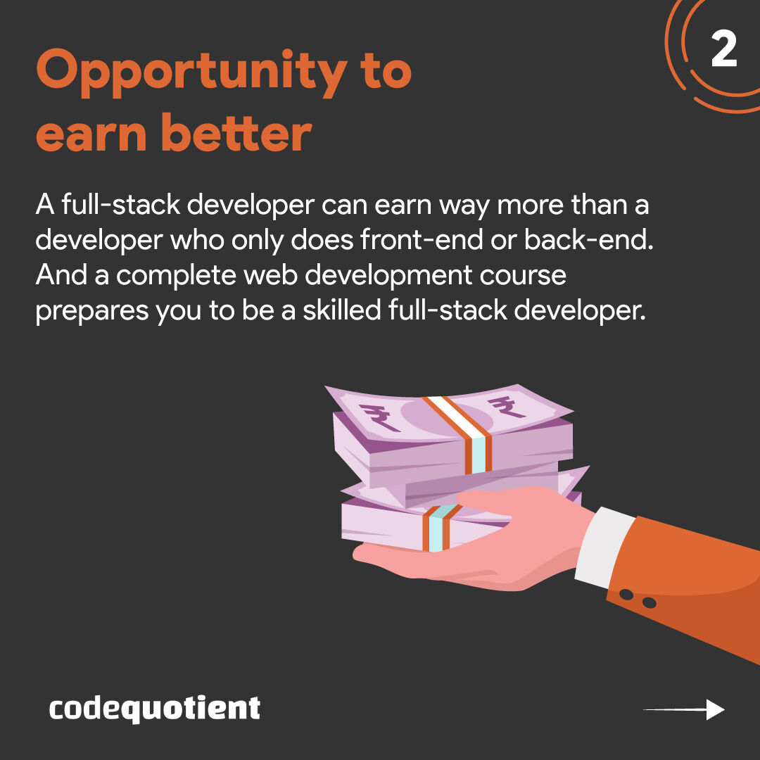 CodeQuotient's tweet image. Websites are used by both businesses and individuals to showcase portfolios, and build personal brands. There is always a demand for web developers. It is imperative you enroll in a complete web development course
#CodeQuotient #SuperCoder #SuperCoderProgram #Coding  #JobReady