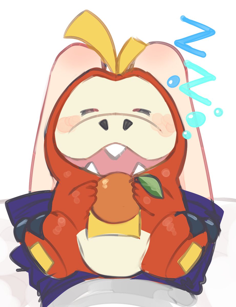 pokemon (creature) zzz holding closed eyes food sleeping fruit  illustration images
