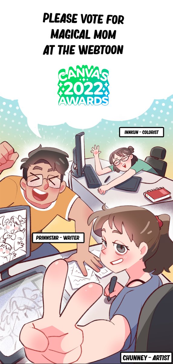prinnstar's tweet photo. Hey guys!
If you read Magical Mom, please consider giving us a boost at the polls for the Canvas 2022 Awards!
https://t.co/oxGhdaXDUF

You can fins us under the Power Within category...
Thanks everyone!!💖💖

#WEBTOON #WebtoonCanvas #MagicalMom https://t.co/WWF5GEtGMi