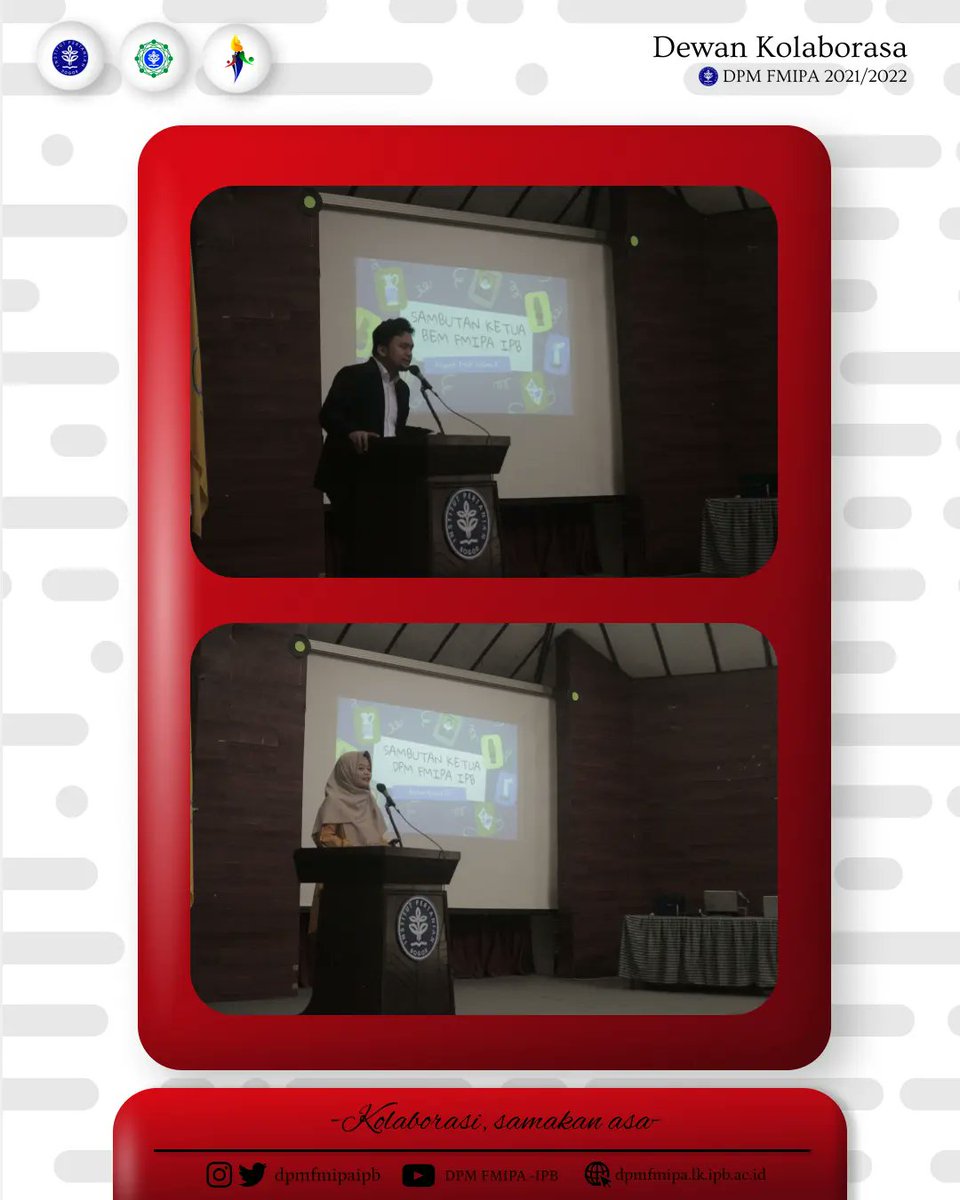 dpmfmipaipb's tweet photo. [ PRESS RELEASE SIDANG AKHIR TAHUN ORMAWA FMIPA 2021/2022 ]

Telah terlaksana kegiatan Sidang Akhir Tahun Ormawa FMIPA Periode Kepengurusan 2021/2022 pada hari Sabtu, 26 November 2022. SAT dilaksanakan pada Auditorium GMSK FEMA pukul 08.00 s.d. 17.30 WIB. https://t.co/uABbXR2R3y