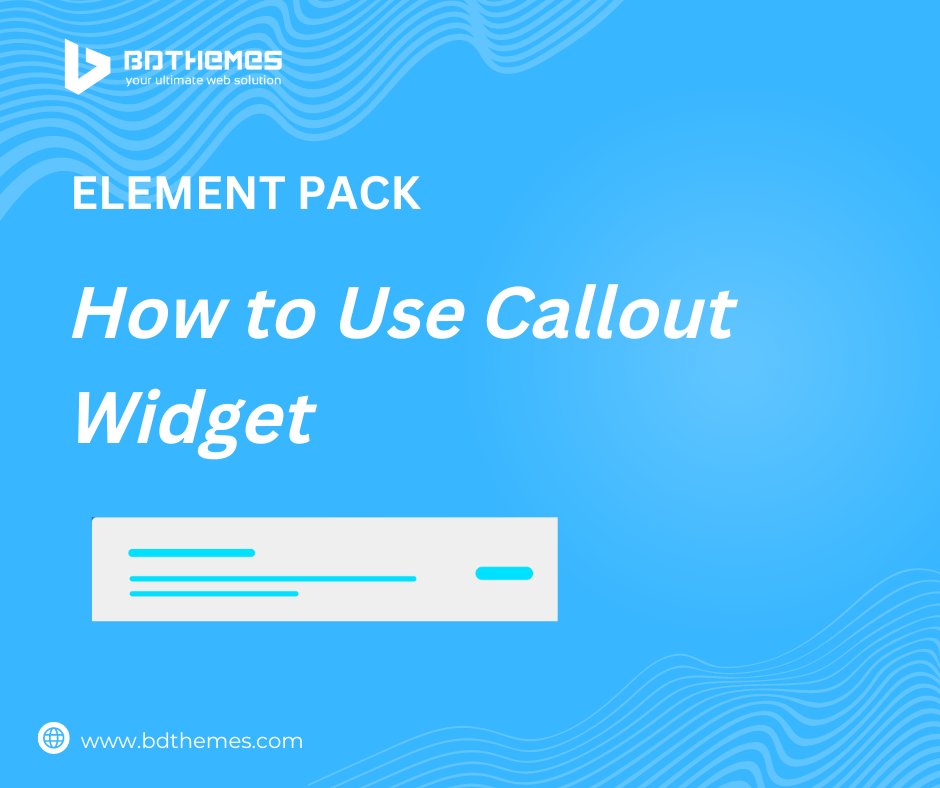 bdthemescom's tweet image. Do you want to use the callout widget by element pack?🙂

The call-out addon is the ultimate call-out design for #elementor from the element pack. You can highlight your content using this element 🤗

Learn - elementpack.pro/knowledge-base…

#element_pack #callout #widget #widgets