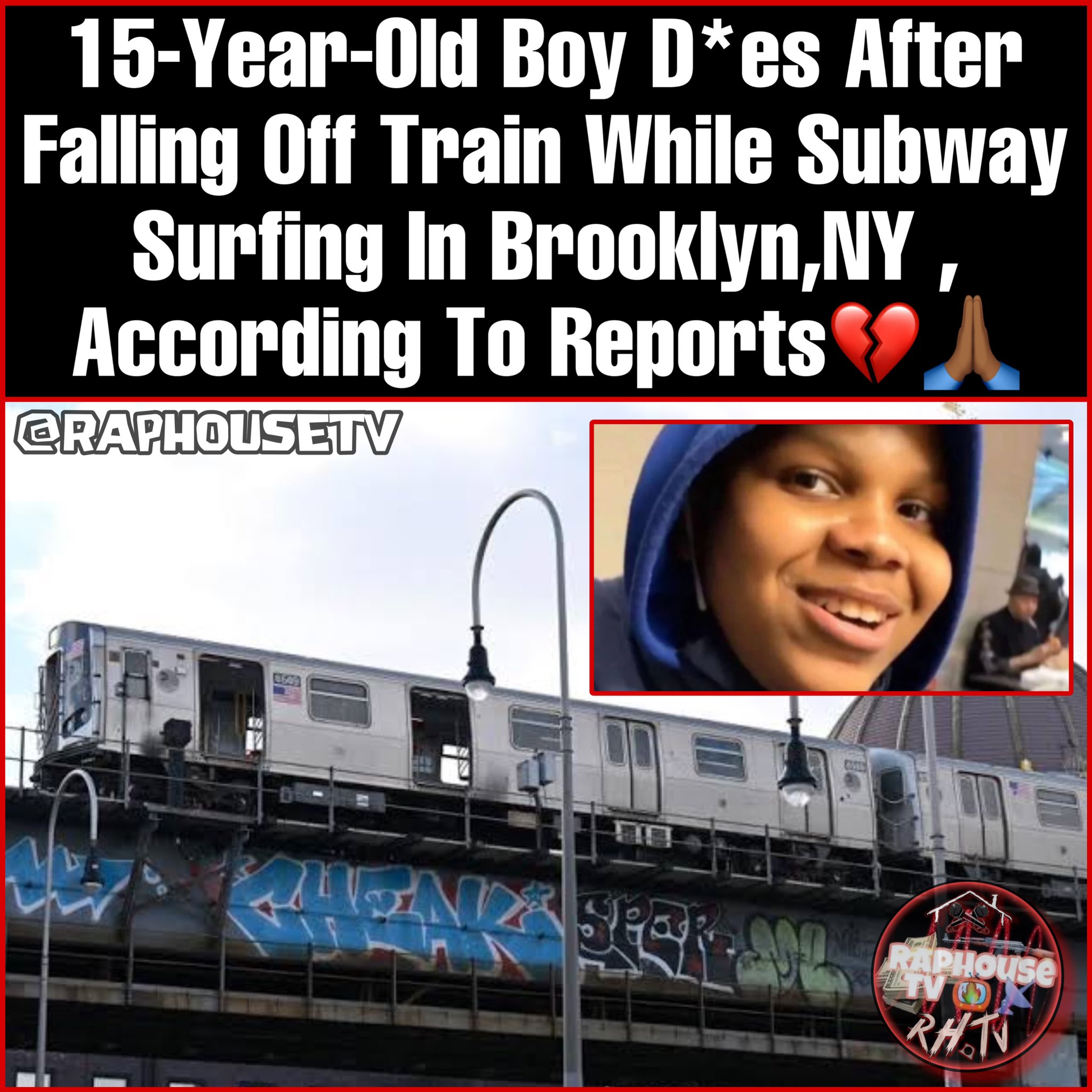 NYC boy, 15, dies subway surfing as horrified girlfriend watches