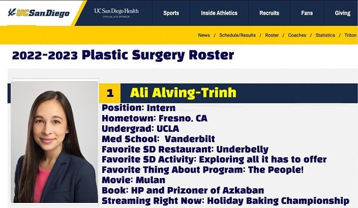 Introducing your 2022-2023 UCSD PRS Roster 🔥 🔥 Hailing from Fresno, CA is a 5 ⭐️ recruit from Vanderbilt. As we lead up to interview season, stay tuned to see how the faculty and residents answer tough interview questions when UCSD “Answers the Inter… instagr.am/p/Cl0EUOorJ7w/