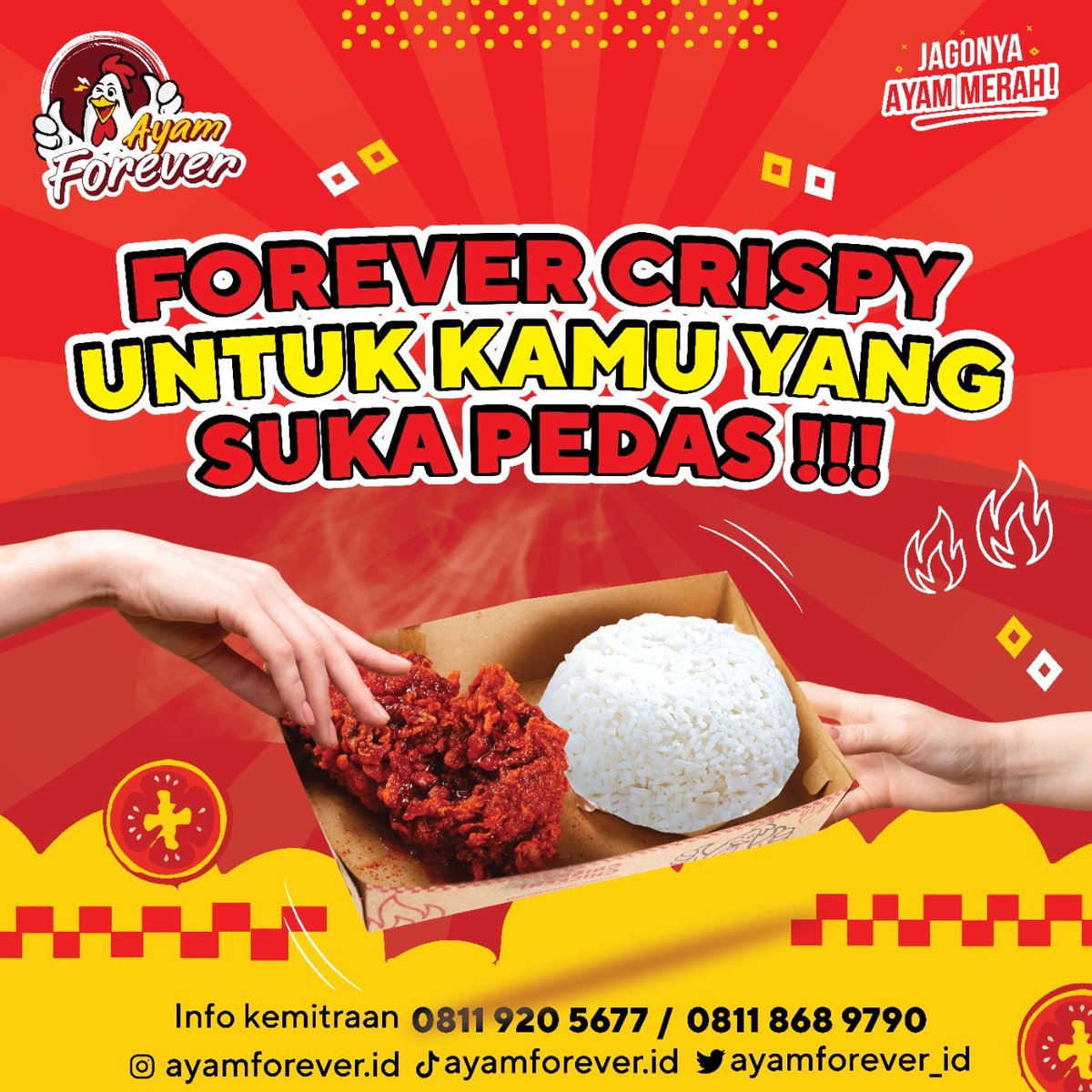 Buat kamu yang suka pedas Mimin rekomendasiin menu Forever nihh, dengan rasanya yang Gurih dan Crispy pastinya bikin kamu ketagihan 🤩🤩

#infinitigroup #ayamforever #makansiang #gajian #jelajahayamforever #ayamcrispy #redcrispychicken #ayampedas #kulinerviral #asmrviral