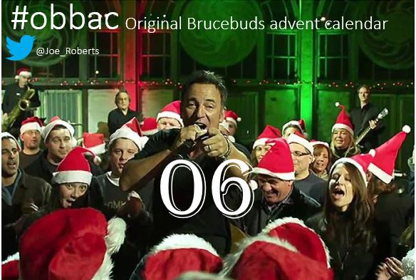 December 6th

youtu.be/_91hNV6vuBY 

#obbac #BruceBuds #EStreetNation
<a href="/springsteen/">Bruce Springsteen</a> #adventcalendar 
#Bruce #Springsteen